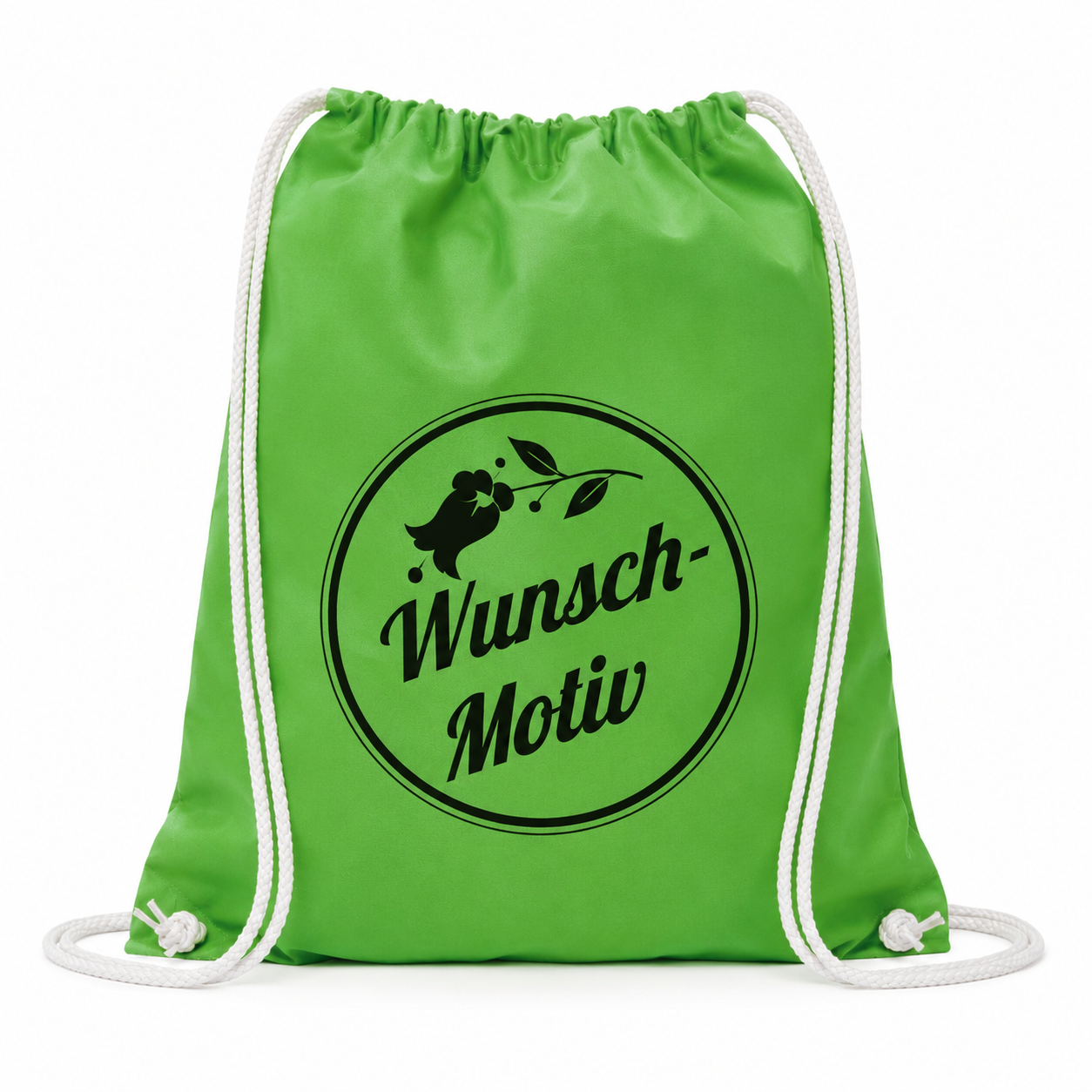 Turnbeutel-Rucksack bunt mit individuellem Schwarzdruck