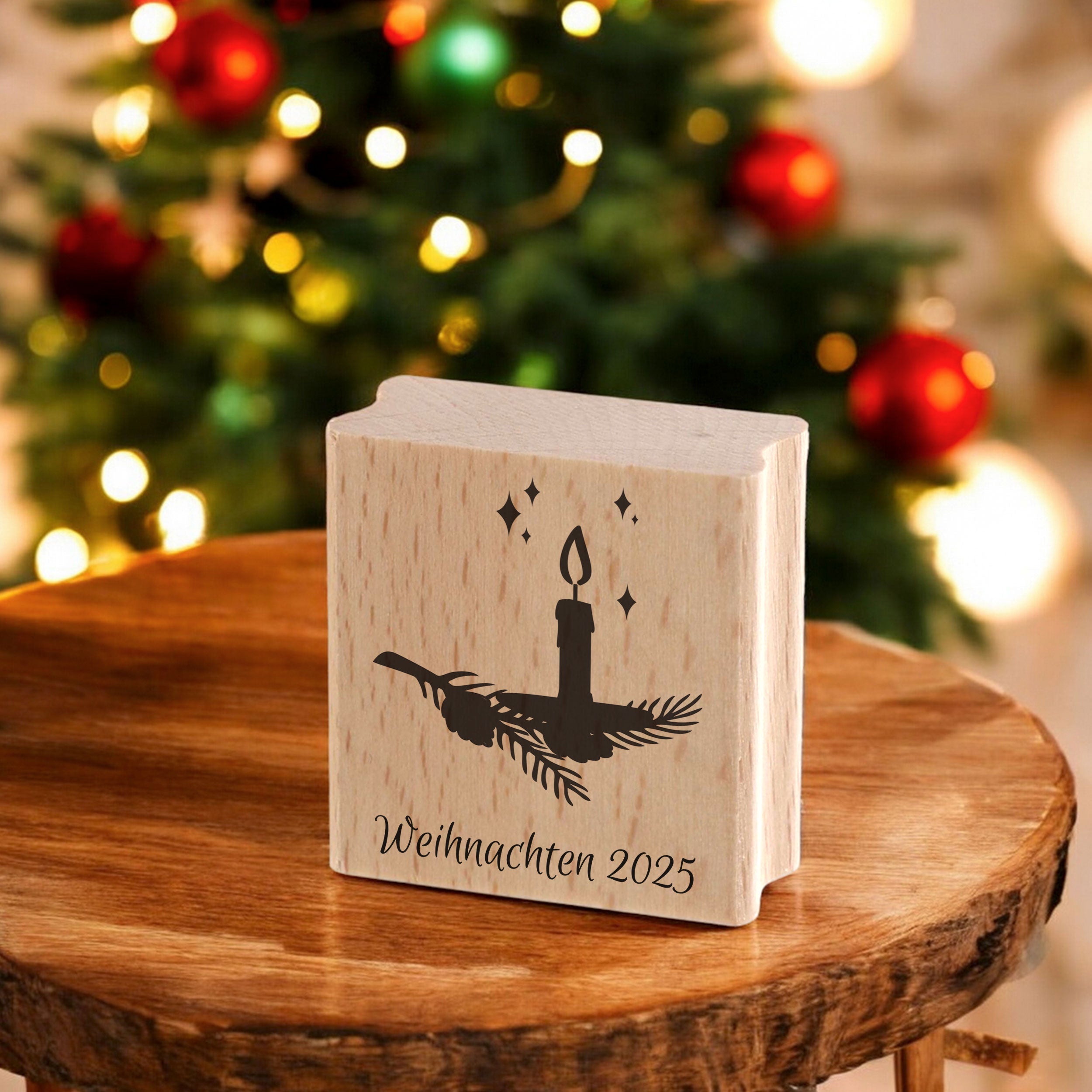 Personalisierbarer Motivstempel Weihnachten (60x60 mm) - kinder-druckerei.de