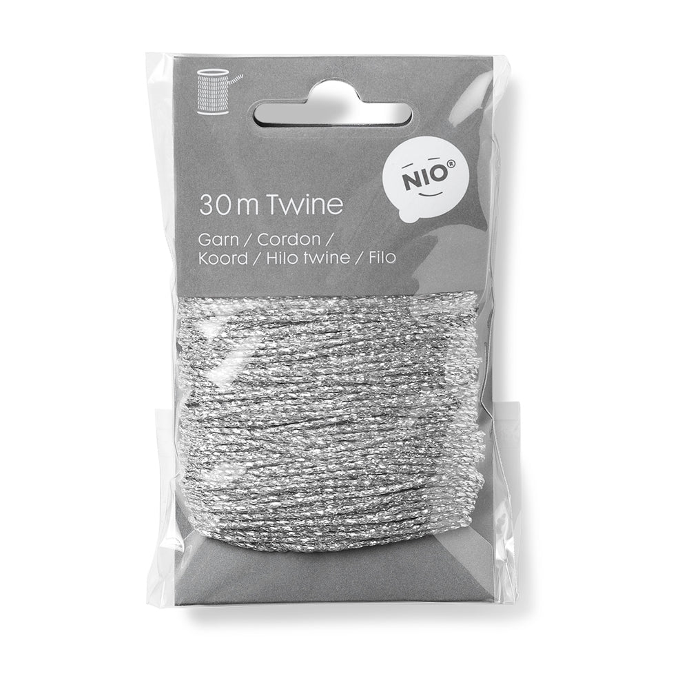 NIO Garn silber glitzernd (30 m)