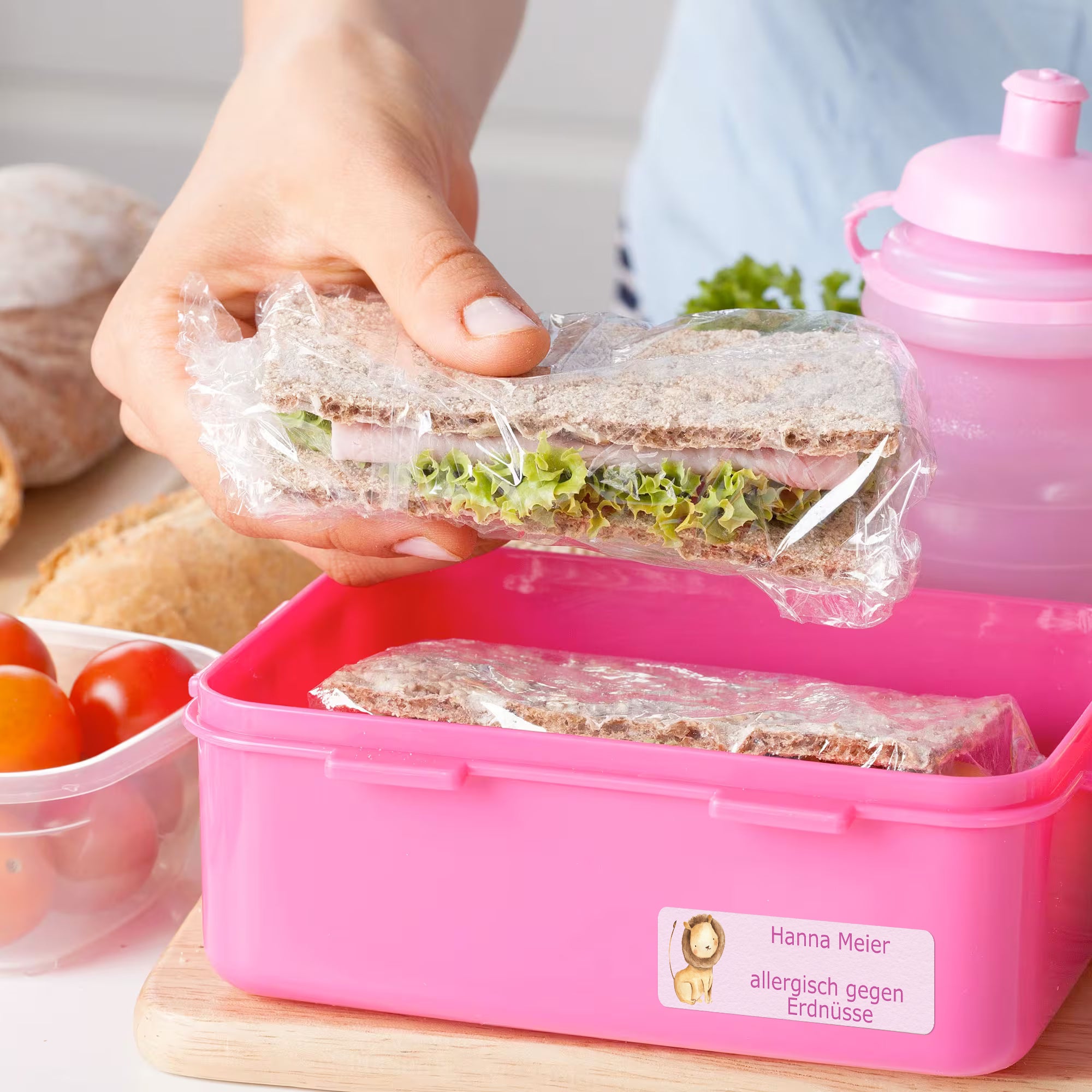 Mehrzeilige Namensaufkleber Aquarell (110 Stück 50x15 mm) - kinder-druckerei.de