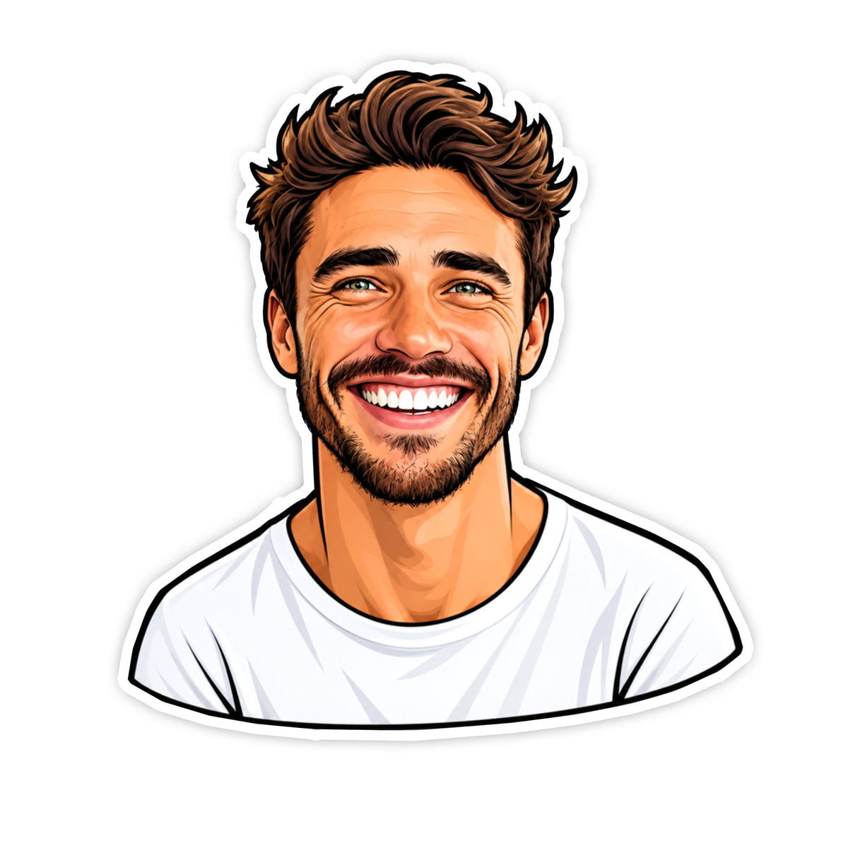 Karikatur-Sticker nach Foto – konturgeschnitten - kinder-druckerei.de
