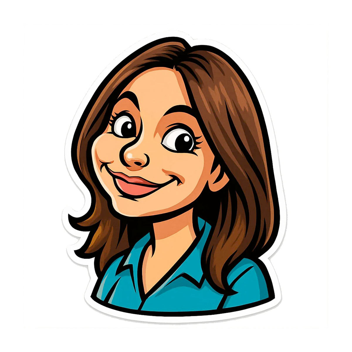 Karikatur-Sticker nach Foto – konturgeschnitten – kinder-druckerei.de