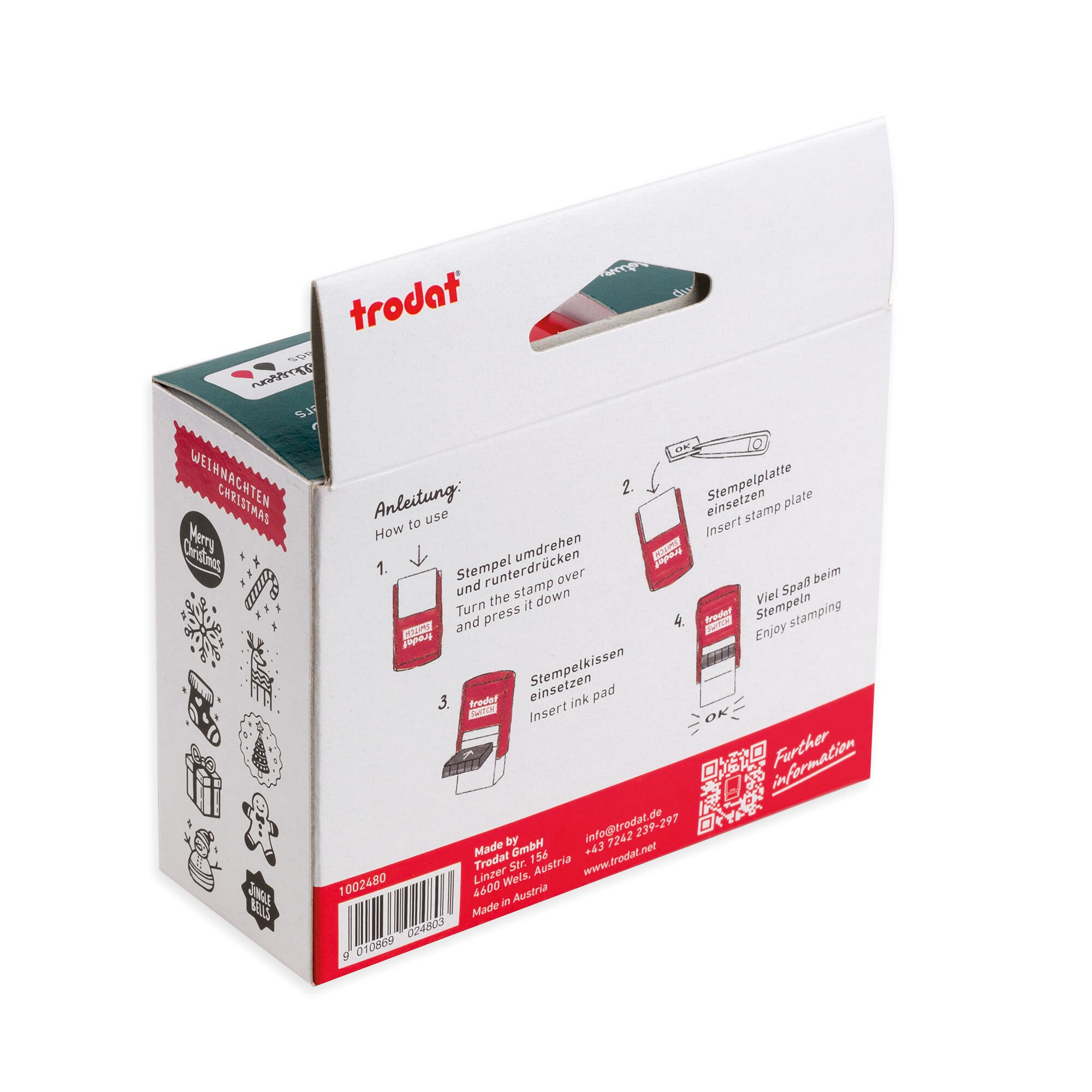 Trodat switch "Weihnachten" DIY Stempel (20x20 mm)
