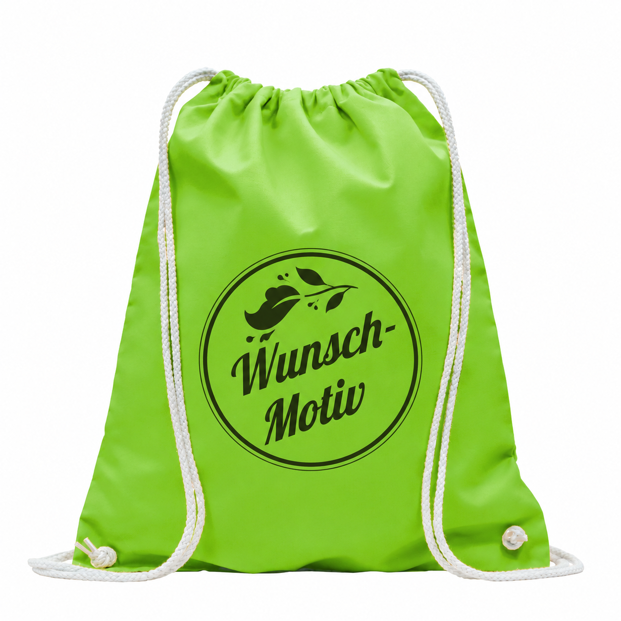 Turnbeutel-Rucksack bunt mit individuellem Schwarzdruck