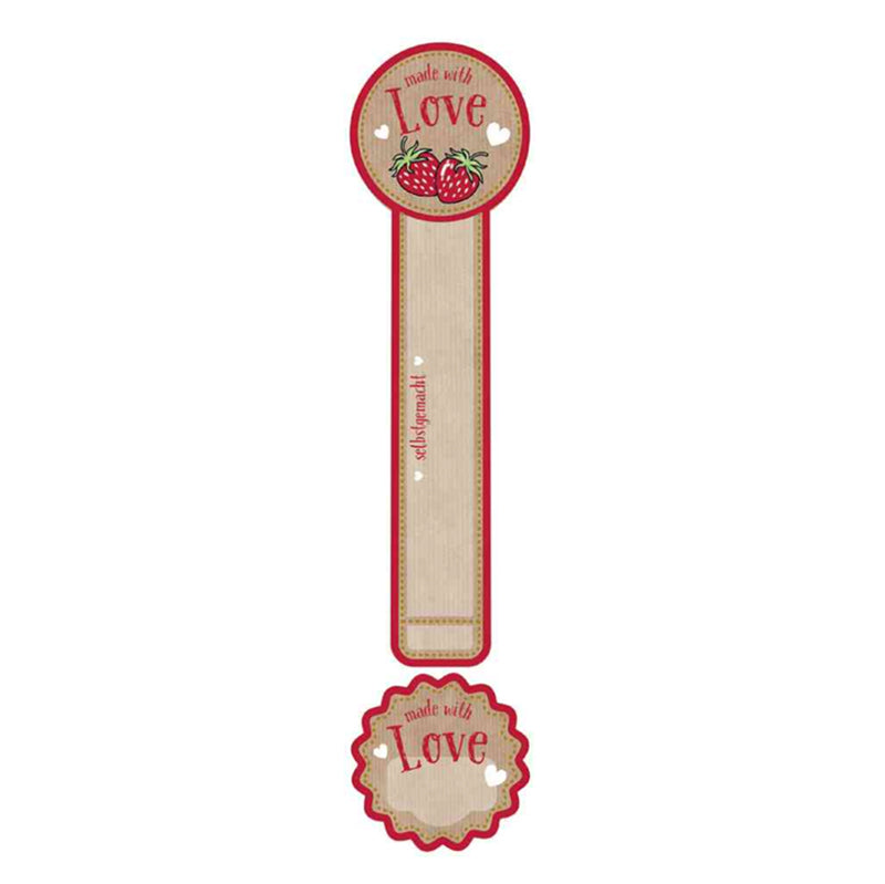 Frischesiegel „Made with Love“ 30 Stück mit Herzmotiv – kinder-druckerei.de