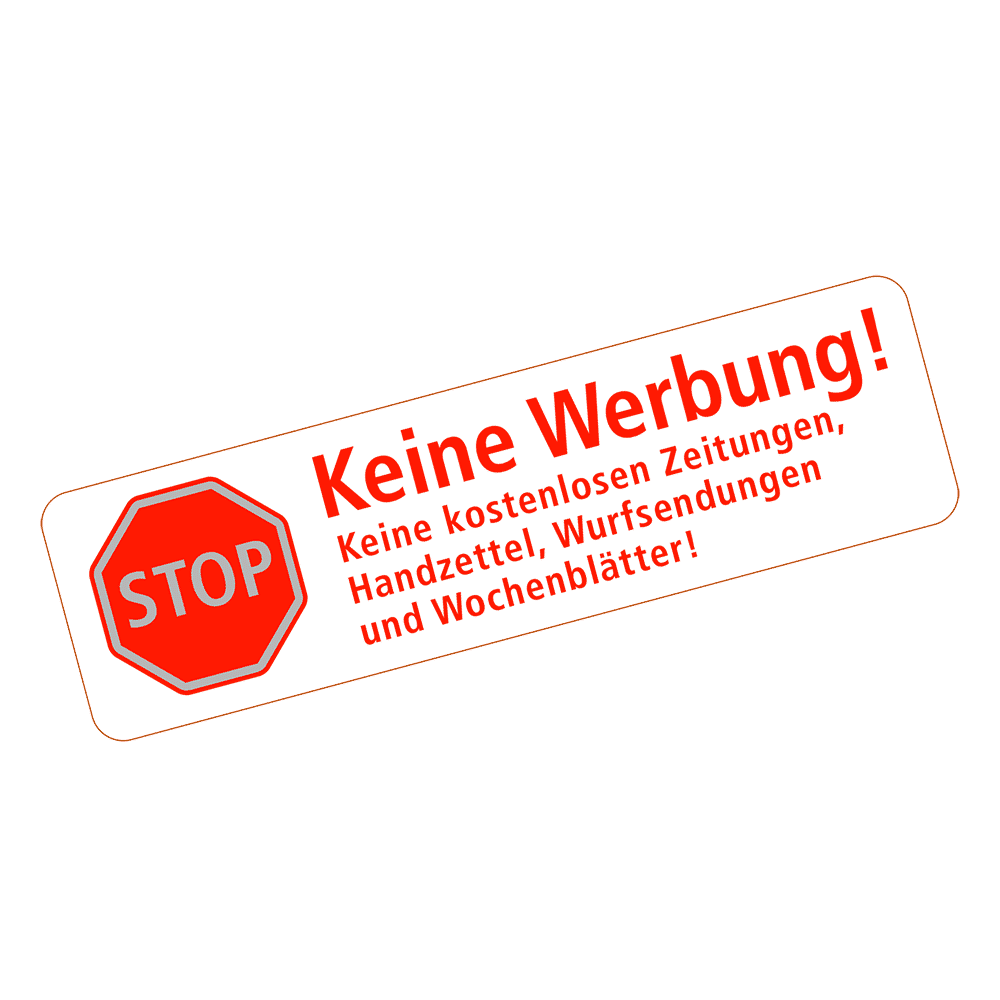 „Keine Werbung“-Aufkleber im Detail