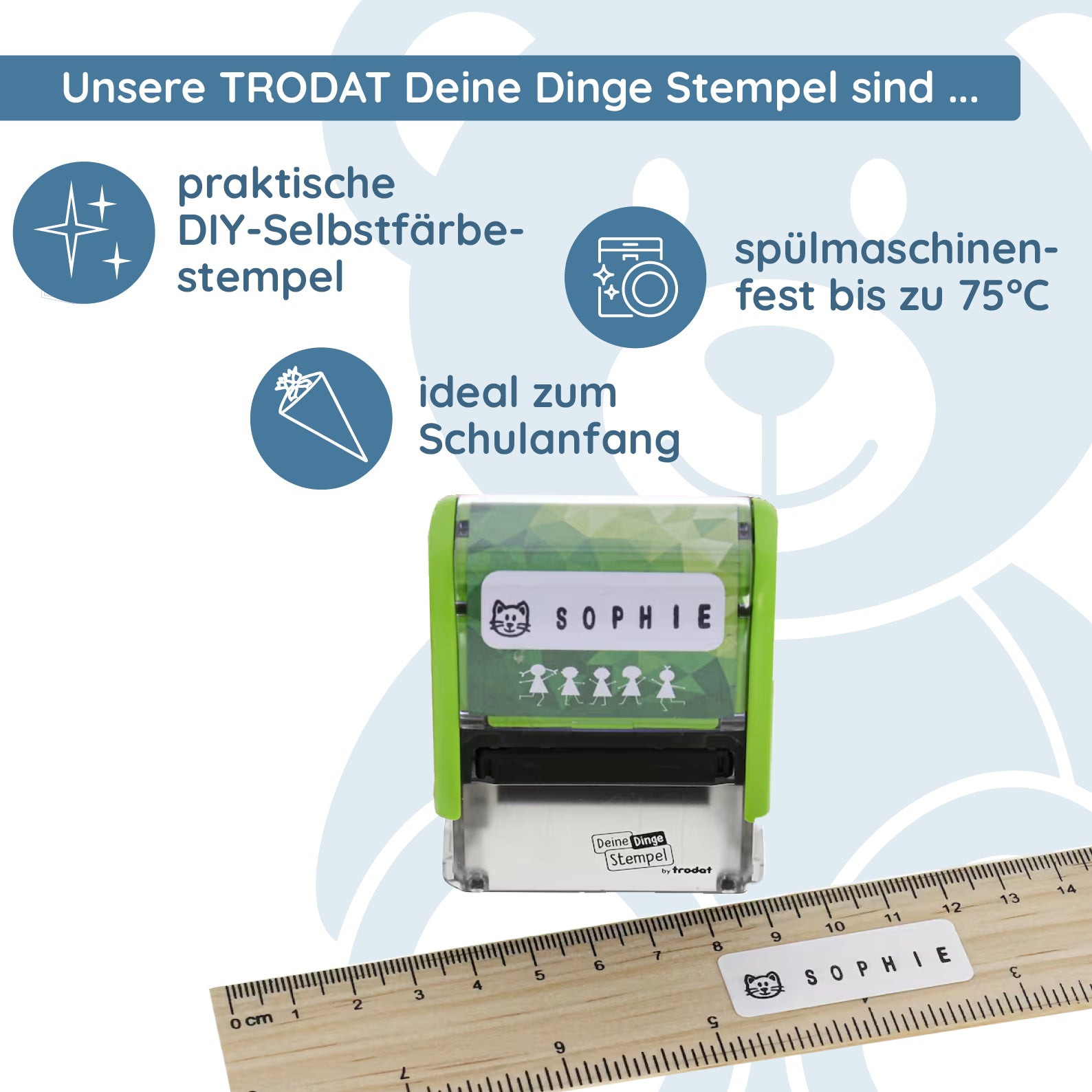 Trodat Deine Dinge-Stempel mit Beispielabdruck