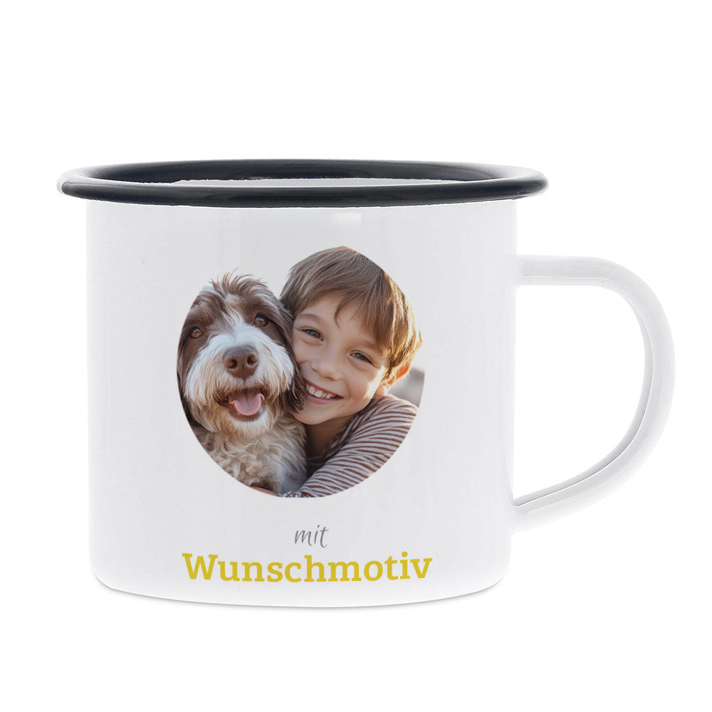 Enamel Mug with Children's Design & Custom Print