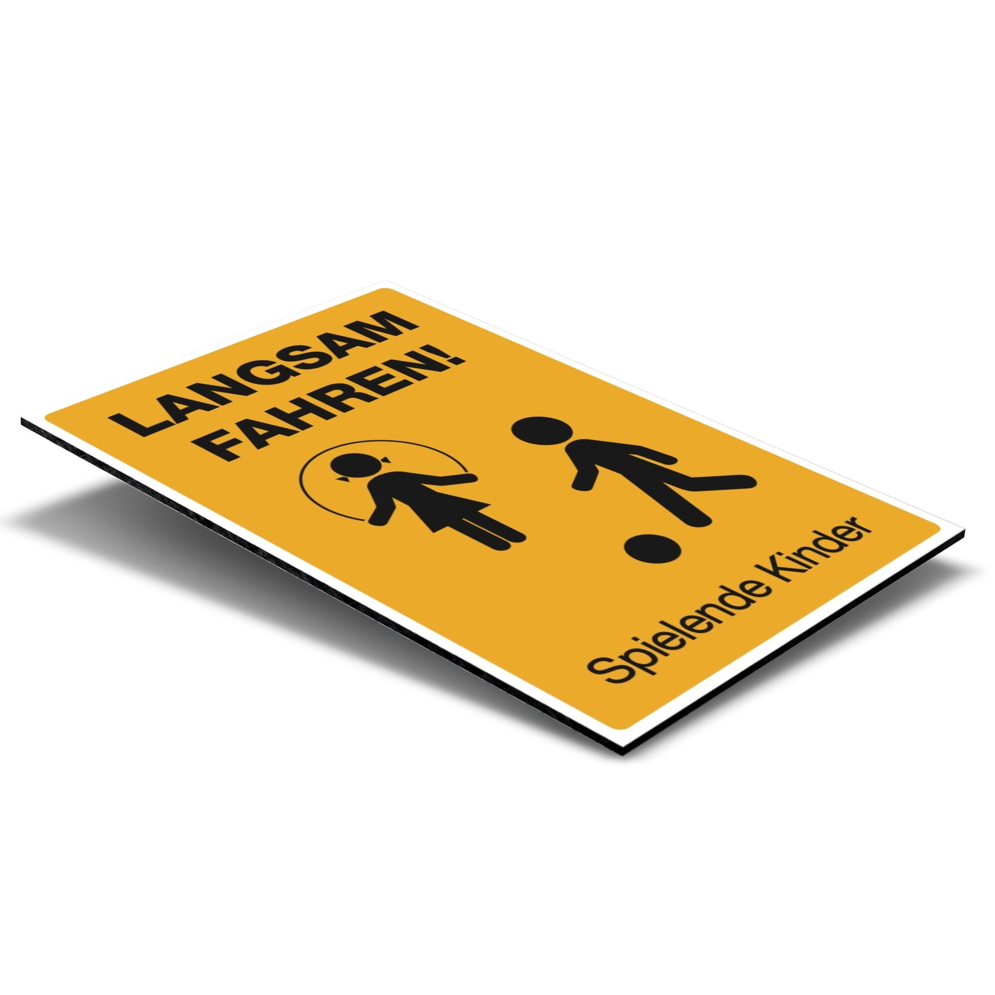 Spielende-Kinder-Schild — Detailansicht