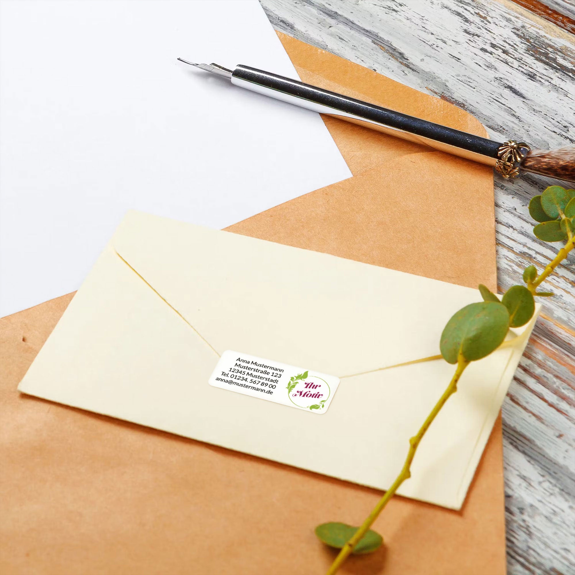 Individuelle Adressaufkleber 50x20 mm mit Logo - kinder-druckerei.de