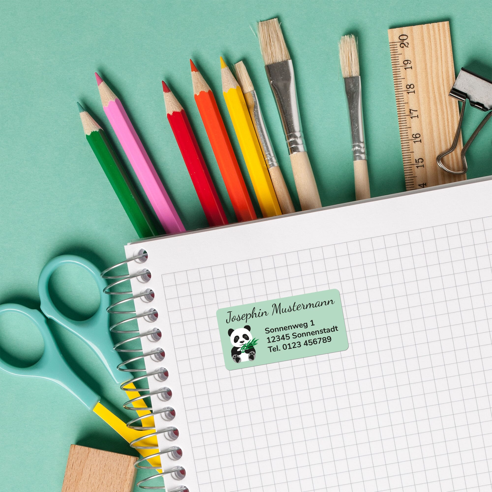 Personalisierte Adressaufkleber / Namensaufkleber für Schule, Kita & Co. (50x25 mm/100 Stück) - kinder-druckerei.de