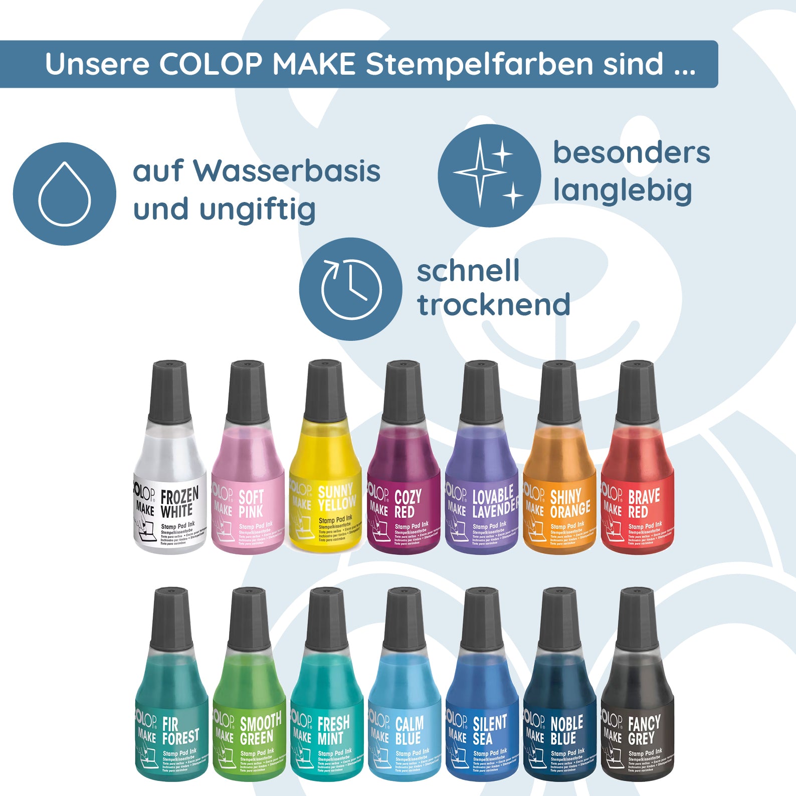 Colop Stempelfarbe MAKE (25 ml) - kinder-druckerei.de