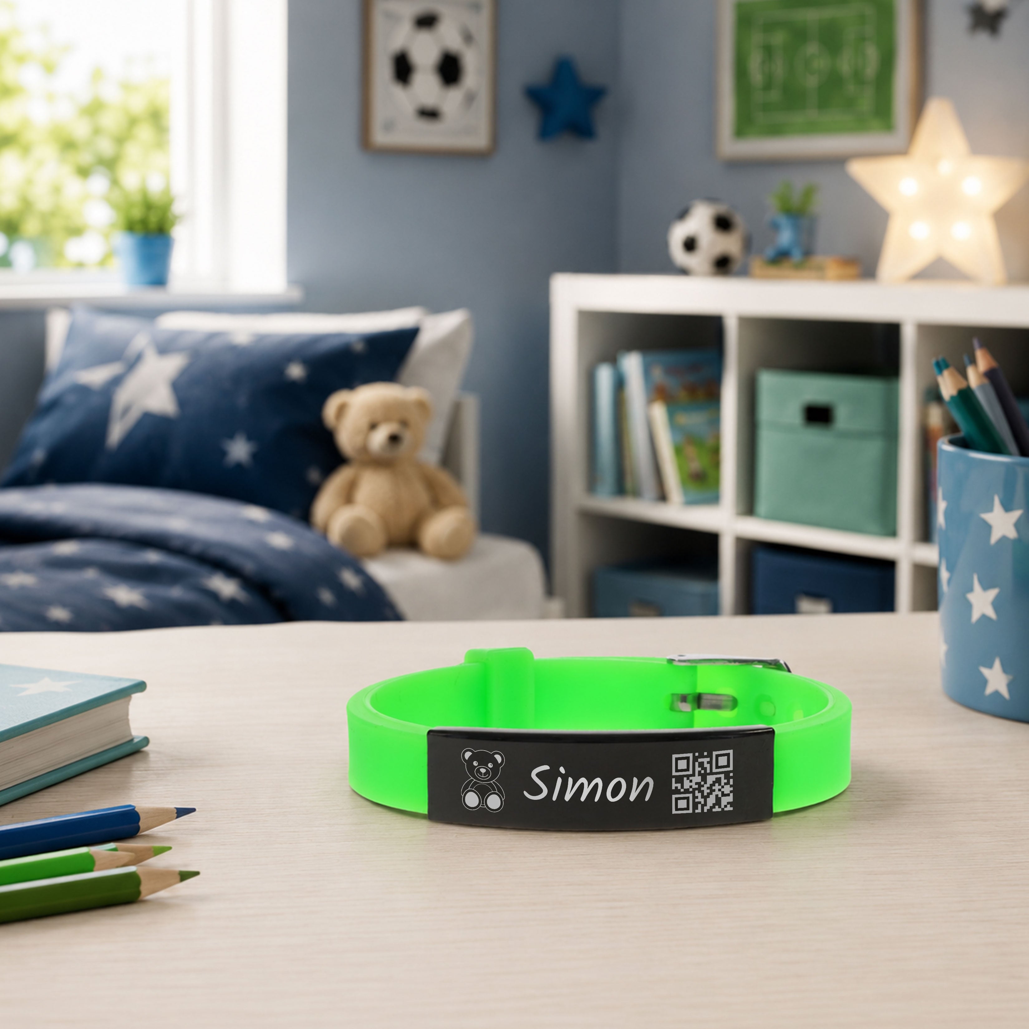 SOS-Armband für Kinder und Senioren mit QR-Code
