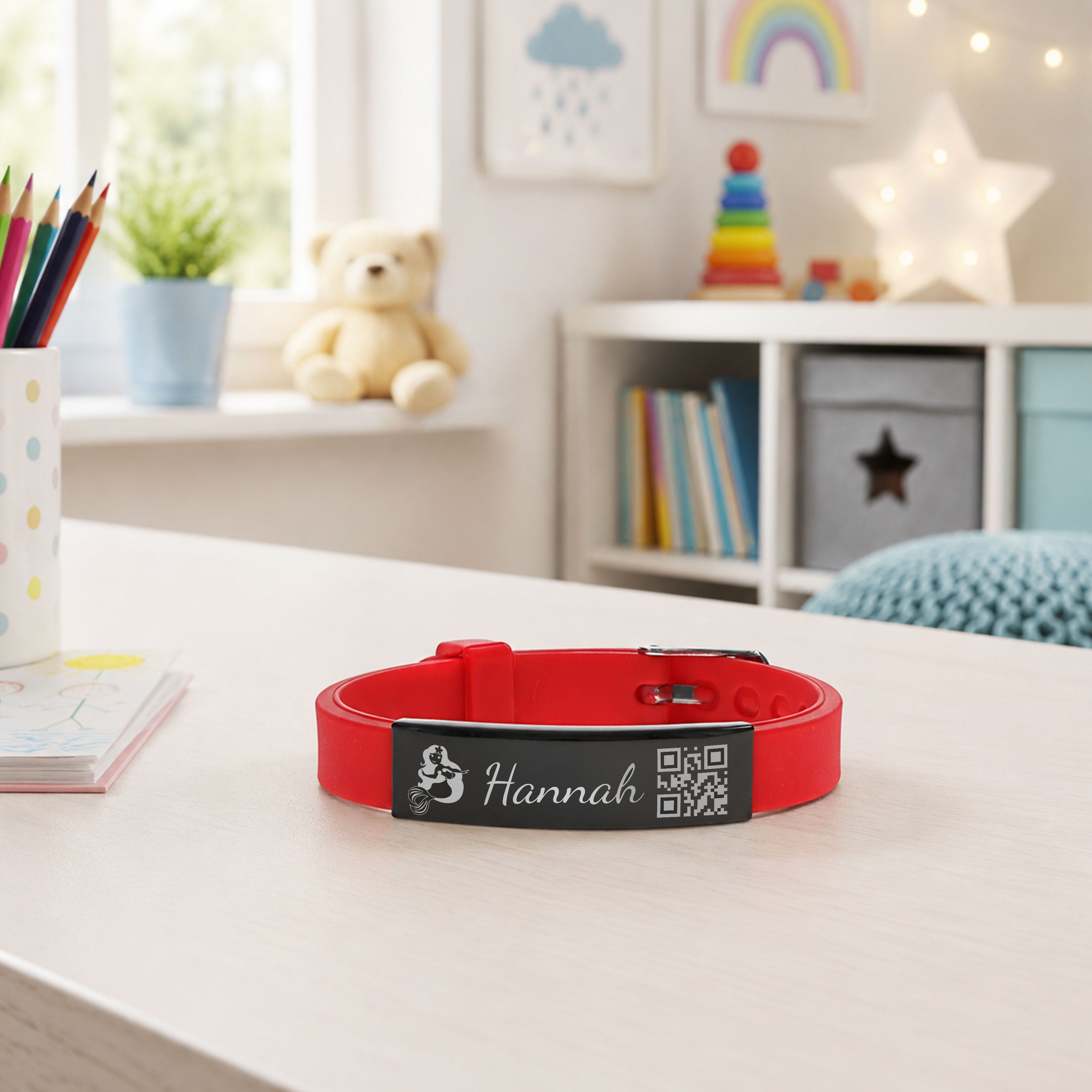 SOS-Armband für Kinder und Senioren mit QR-Code