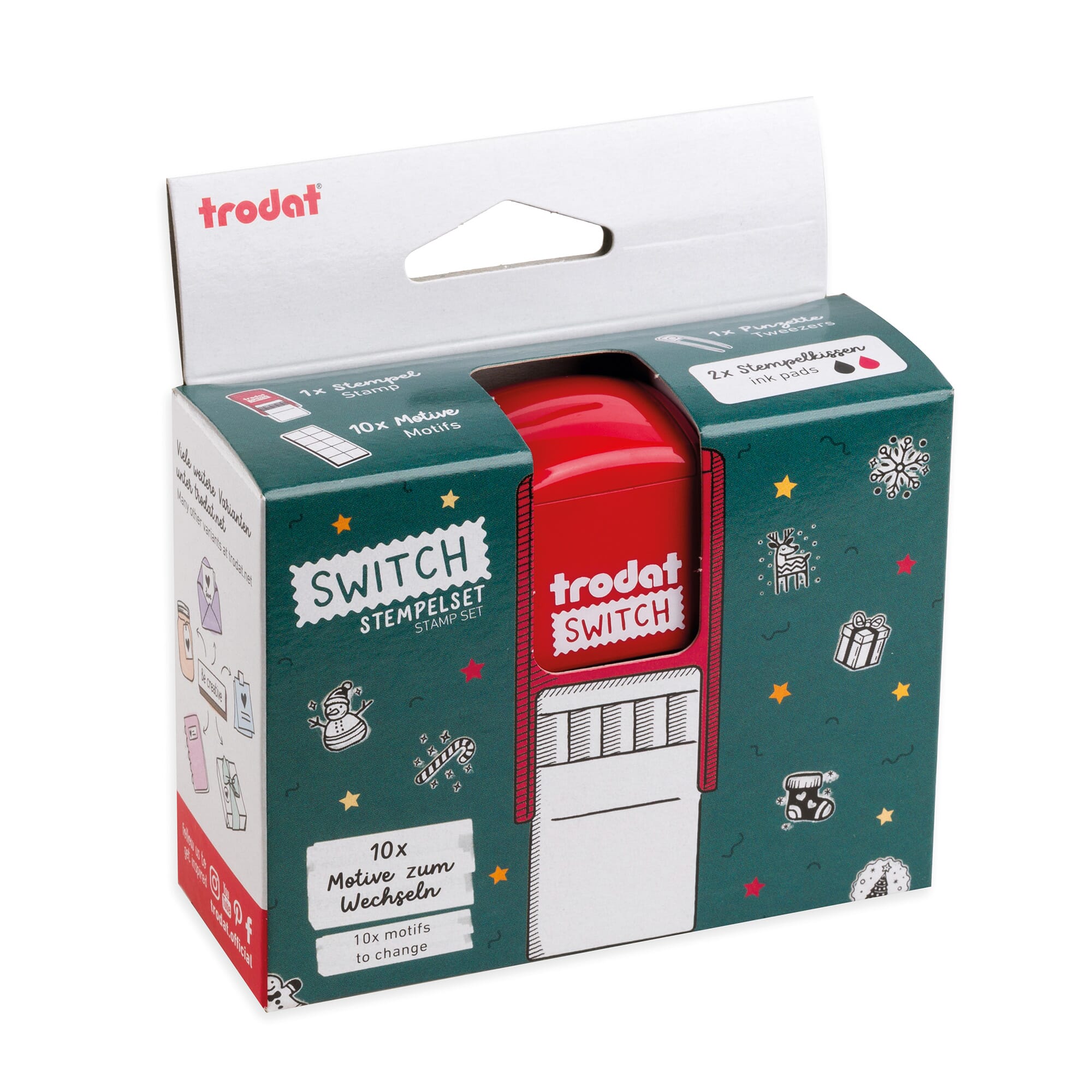 Trodat switch "Weihnachten" DIY Stempel (20x20 mm)