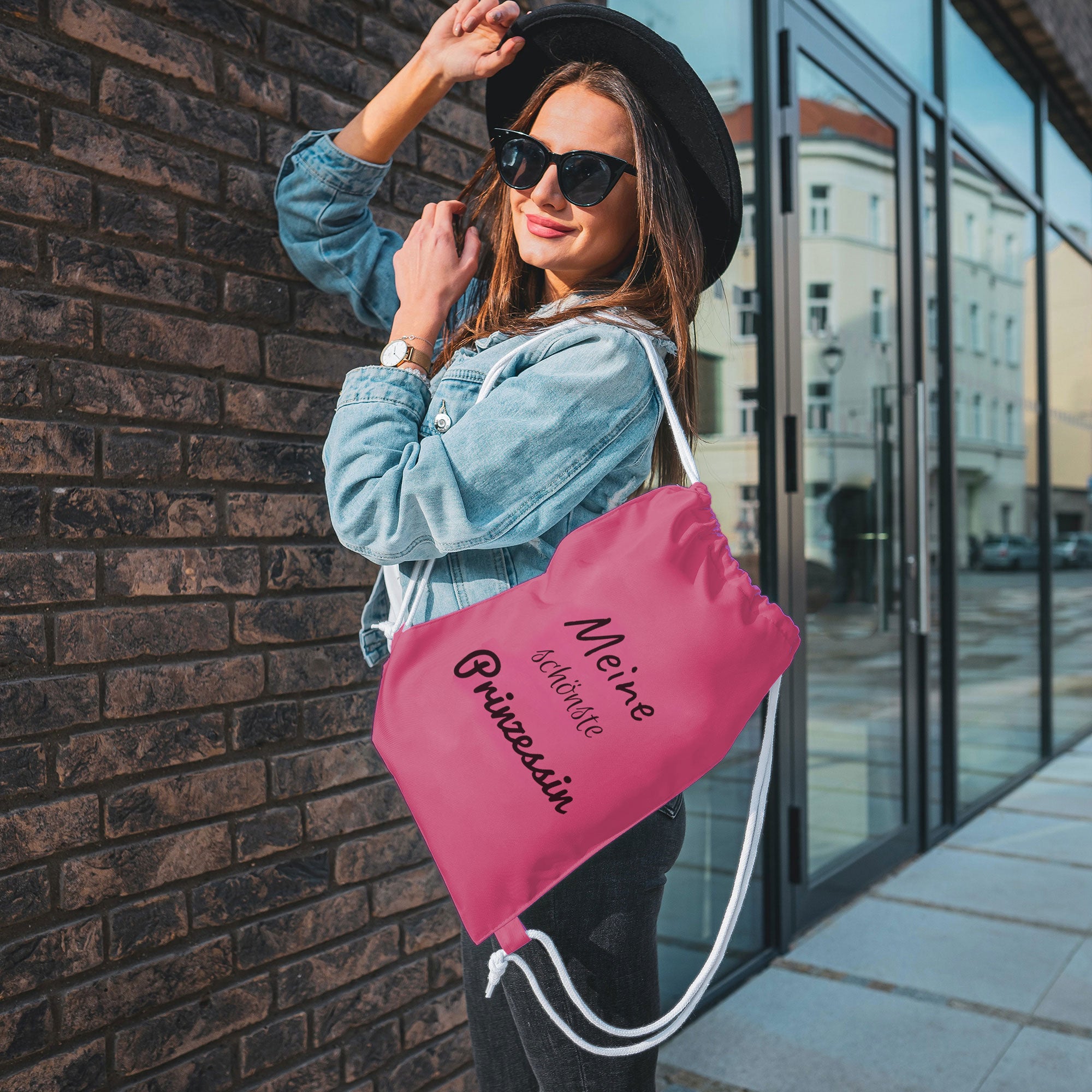 Turnbeutel-Rucksack bunt mit individuellem Druck (bunt) - kinder-druckerei.de