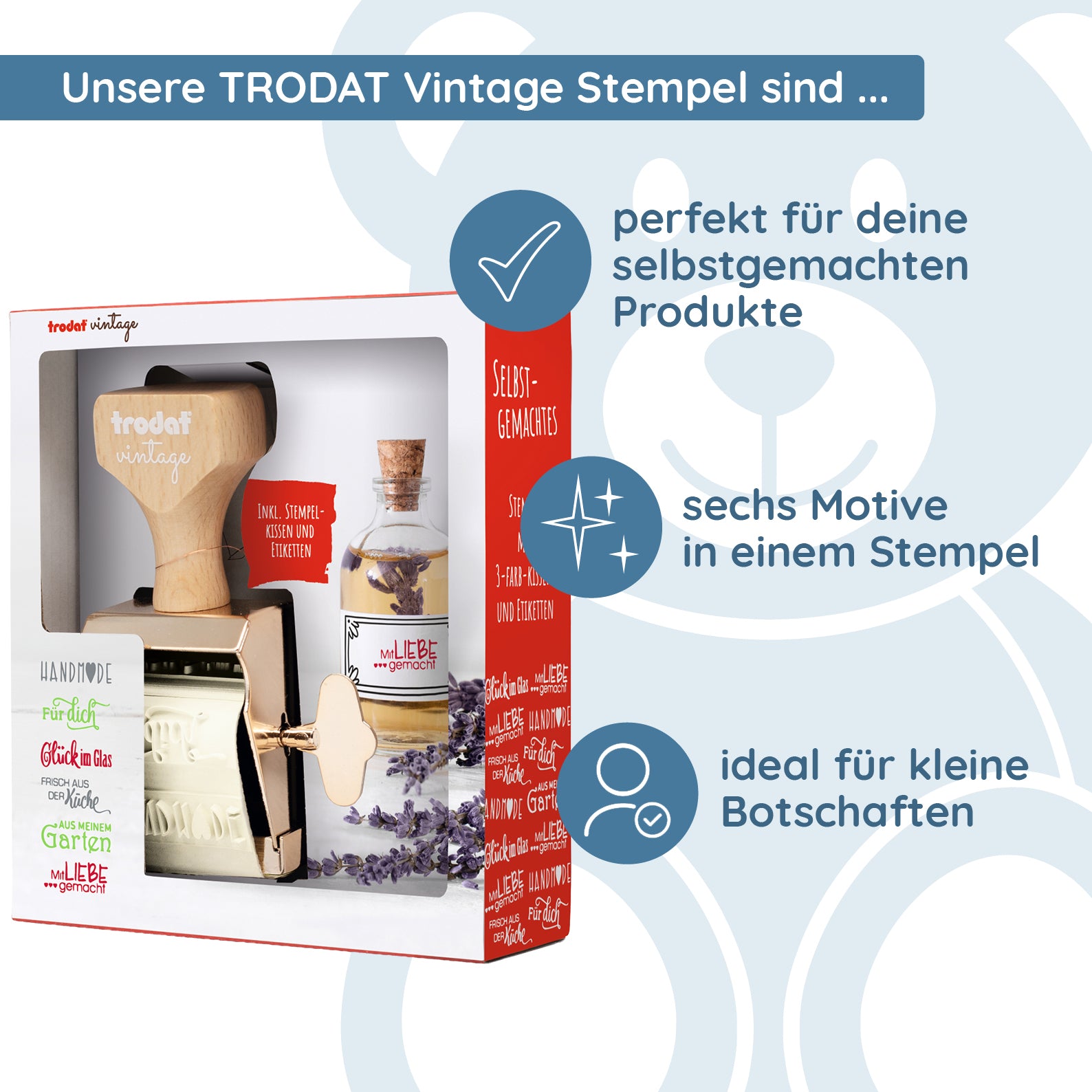 TRODAT Vintage Stempel – Selbstgemachtes - kinder-druckerei.de