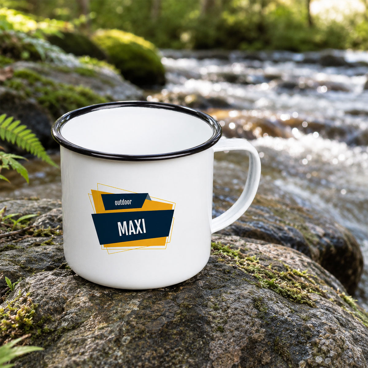 Emaille-Tasse mit Personalisierung