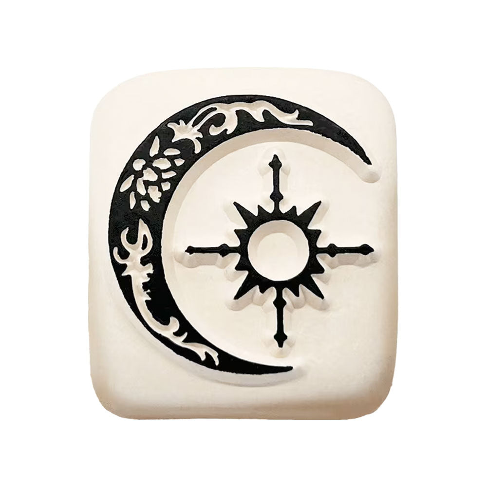 LaDot Stein "Mond" (4 x 4,5 cm) - Temporärer Tattoo Stempel - kinder-druckerei.de