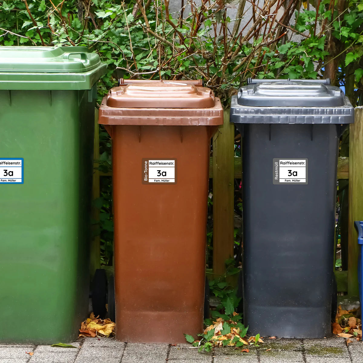 Mülltonnenaufkleber Restmüll-Beschriftung