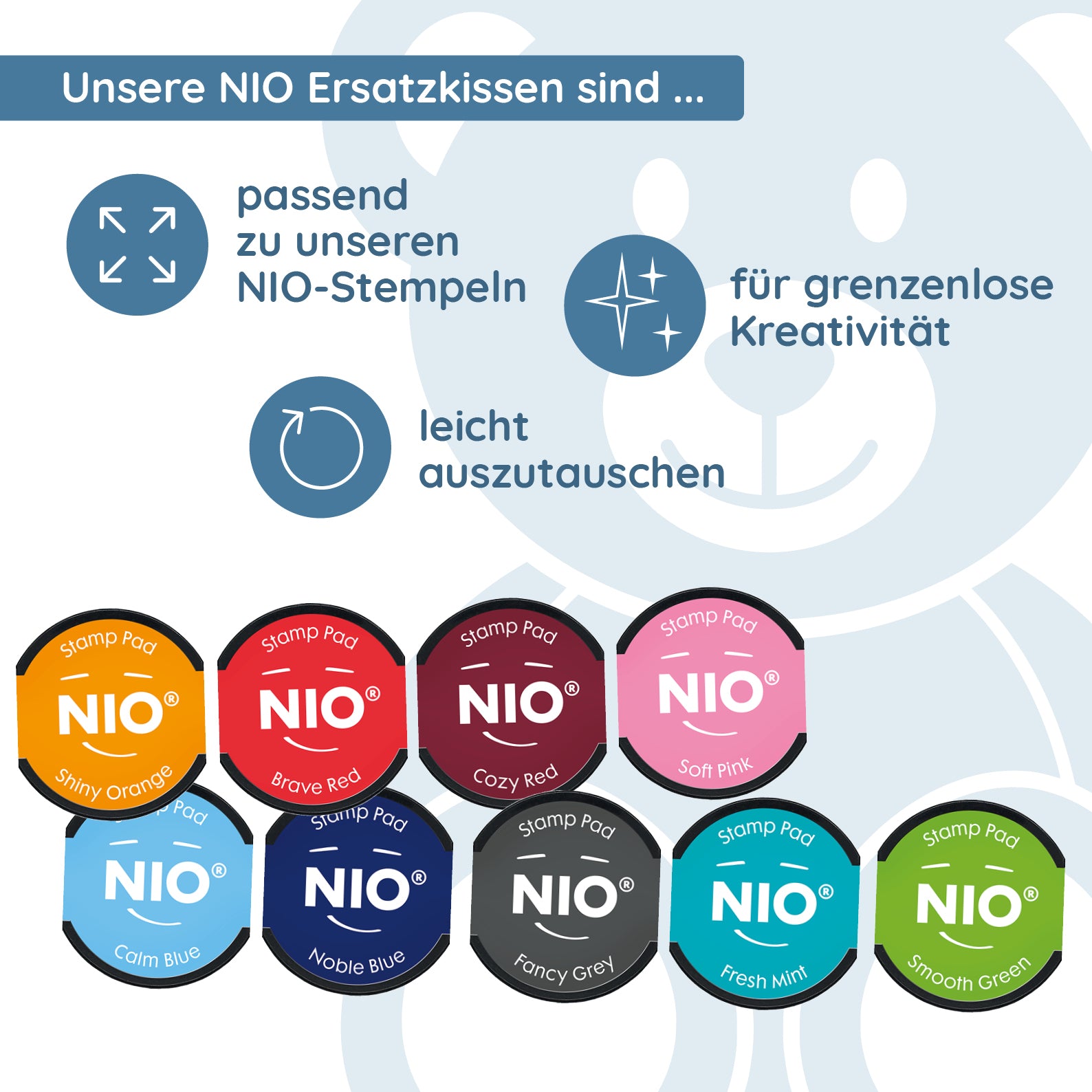 Coussinets de remplacement NIO (ø 40 mm)