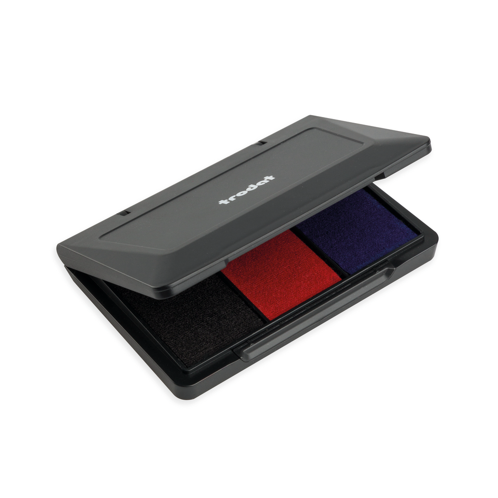 Trodat Kreativ Stempelkissen 9051 – 3-farbiges Stempelkissen (90 × 50 mm) - kinder-druckerei.de