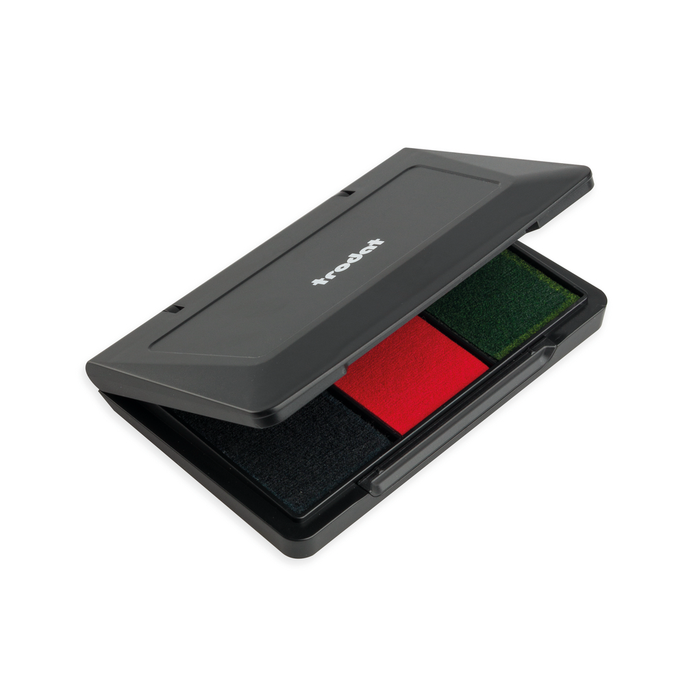 Trodat Kreativ Stempelkissen 9051 – 3-farbiges Stempelkissen (90 × 50 mm) - kinder-druckerei.de