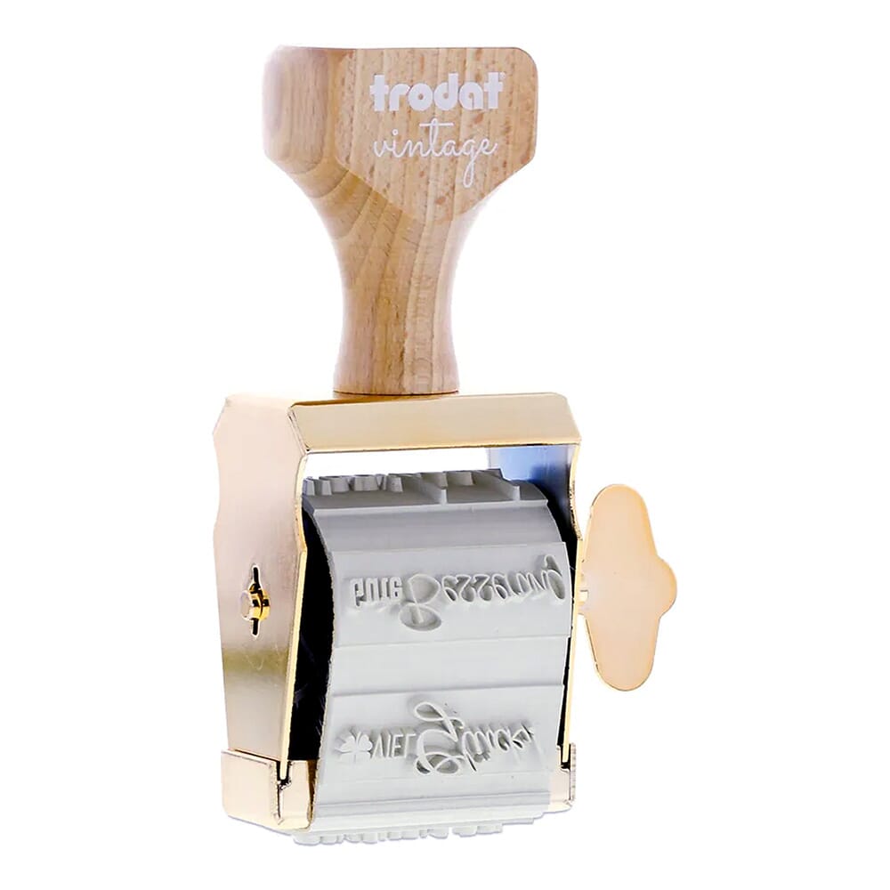 TRODAT Vintage Stempel "Glückwünsche"